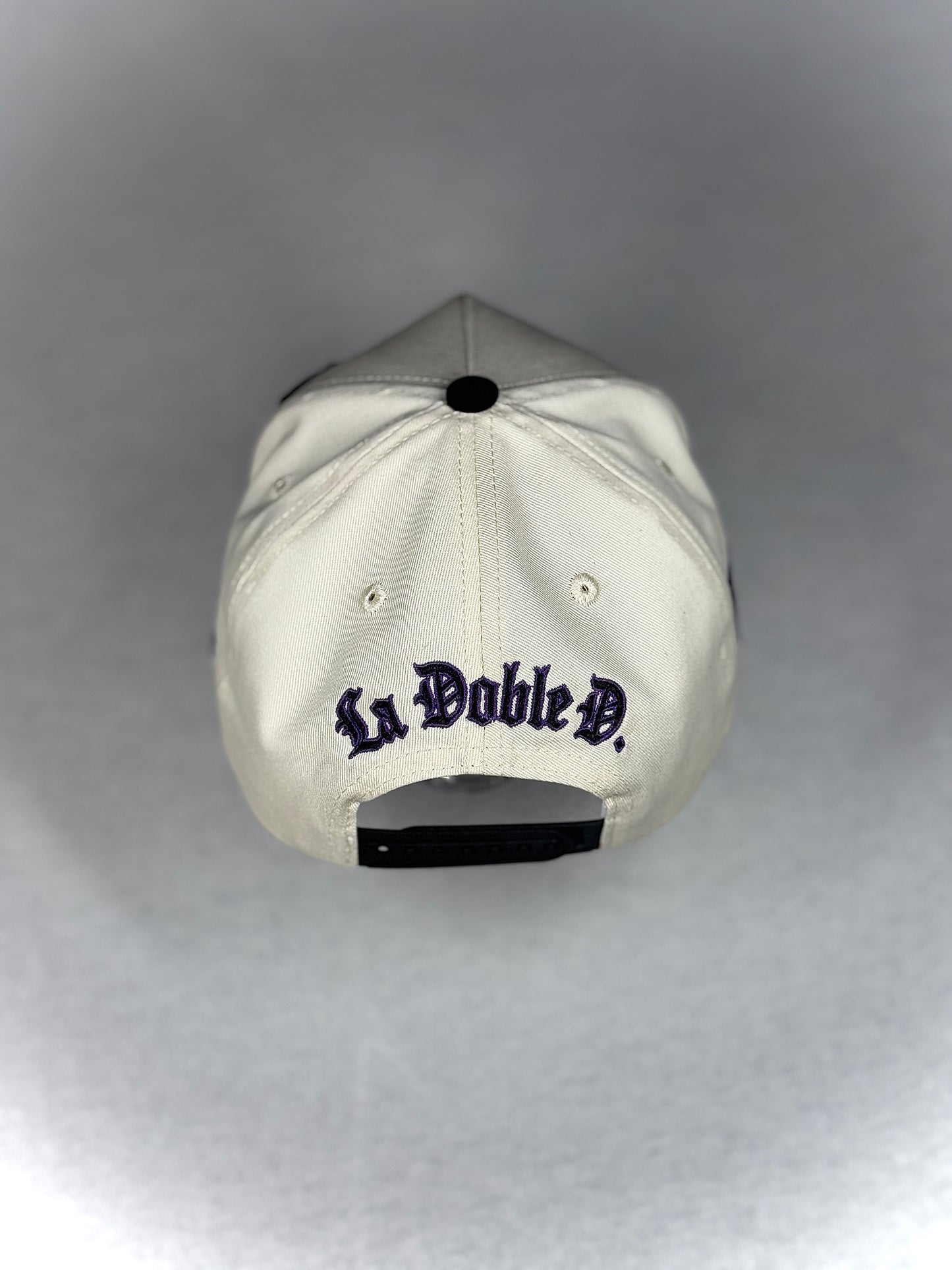 Beige with purple Snapback cap