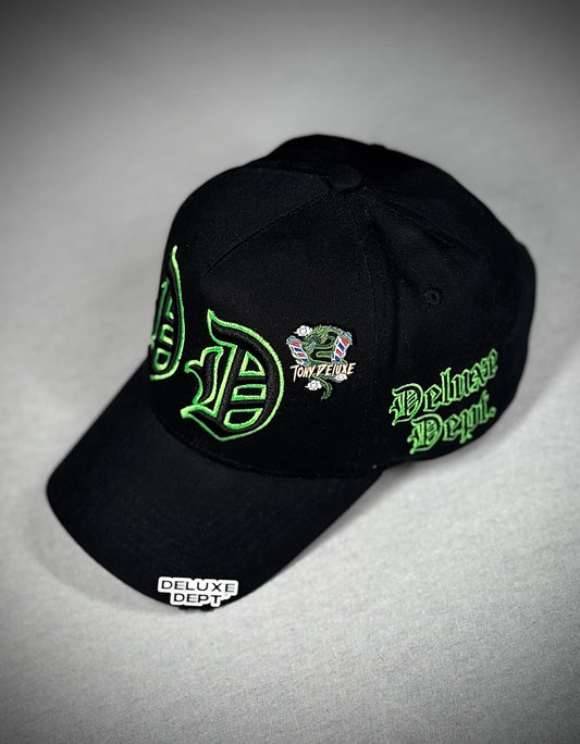 Black and green Snapback Cap