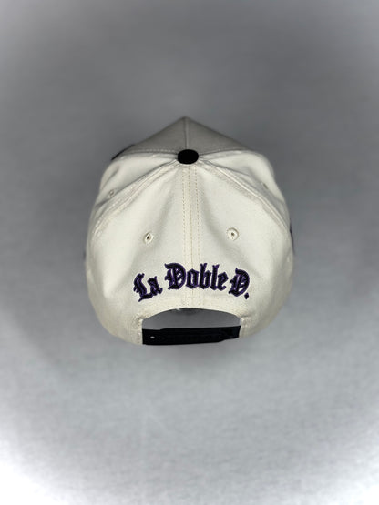Beige with purple Snapback cap